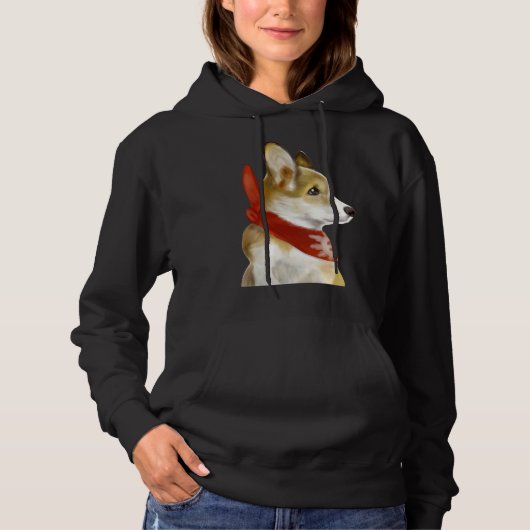 Pull À Capuche Corgi In Red (Devant)