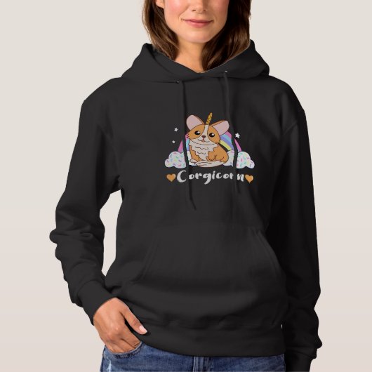 Pull À Capuche Corgicorn 1182 (Devant)