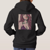 Pull À Capuche Cosplay Anime Portrait Vectoriel Éthéré Hoodie (Dos)