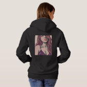 Pull À Capuche Cosplay Anime Portrait Vectoriel Éthéré Hoodie (Dos entier)