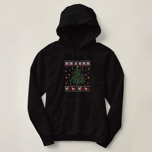 Pull À Capuche Costume Chri pour les amateurs de chevaux de Noël (Design devant)