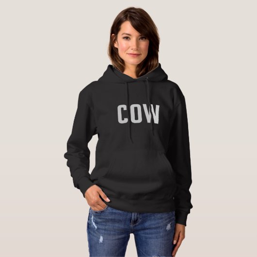 Pull À Capuche Costume de vache (Devant entier)