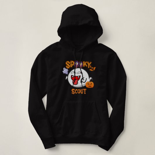 Pull À Capuche Costume d'Halloween Boo Scoutisme Éffrayant (Design devant)