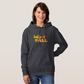 Pull À Capuche Cosy "Hello Fall" Colorful Letters Grey (Devant entier)