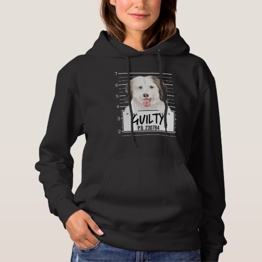 Pull À Capuche Coton De Tulear Mugshot Guilty Chien (Devant)