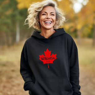 Pull À Capuche Couleur de feuille d'érable rouge de Whistler