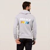 Pull À Capuche Couleurs du drapeau de la fierté AroAce (Dos entier)