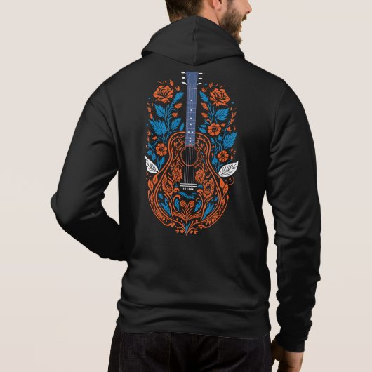Pull À Capuche Country Guitare Art (Dos)
