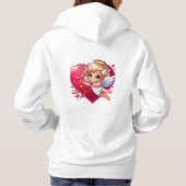 Pull À Capuche Coupe de l'amour de Cupidon - Ange adorable de la (Dos)