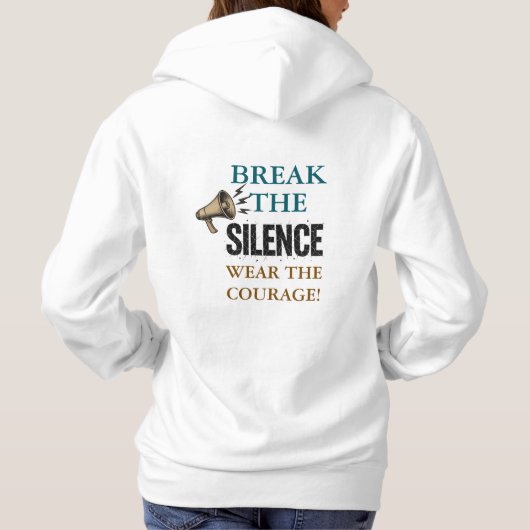 Pull À Capuche Courage Briser le Silence (Dos)