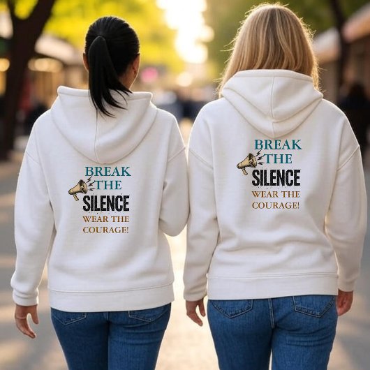 Pull À Capuche Courage Briser le Silence