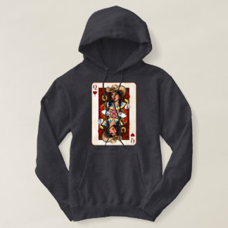 Pull À Capuche Cowgirl Midwest Queen of Hearts Card - Love Luck
