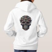 Pull À Capuche Crâne à sucre floral vibrant (Dos)