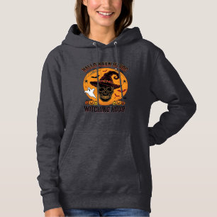 Pull À Capuche Crâne Effrayant Lune Vintage Chapeau de Sorcière d