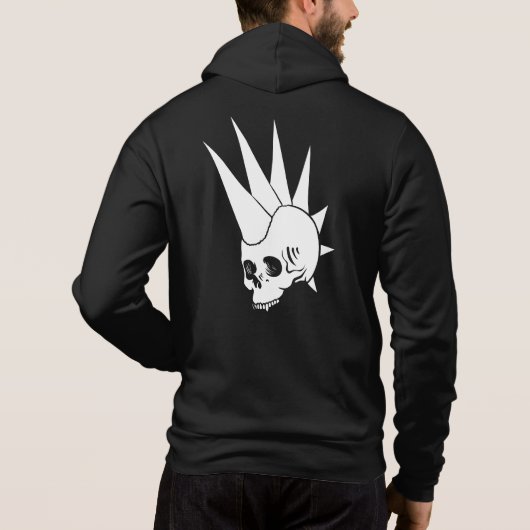Pull À Capuche Crâne Jawless Punk personnalisable version 2 (Dos)