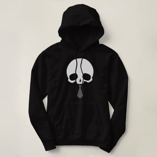 Pull À Capuche Crâne personnalisable avec cravate (Design devant)