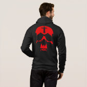 Pull À Capuche Crâne rouge démon conception graphique gothique (Dos entier)