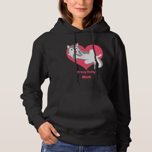 Pull À Capuche Crazy Husky Maman (Devant)