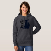 Pull À Capuche Création graphique de chat noir Halloween effrayan (Devant entier)