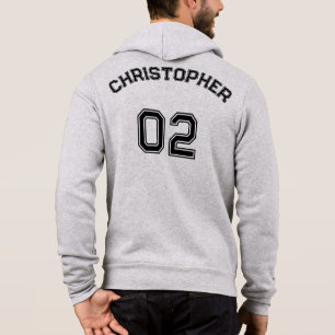 Pull À Capuche Créer Nom Joueur Jersey Nombre Mens Soft Relaxed