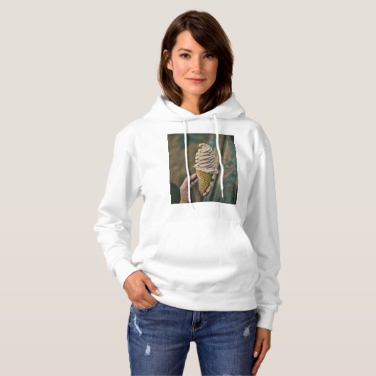 Pull À Capuche crème glacée froide cool (Devant entier)
