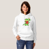 Pull À Capuche Crocodile à Field hockey avec bâton (Devant entier)