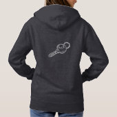 Pull À Capuche Croquis à main levée d'un cadenas et d'une clé (Dos)