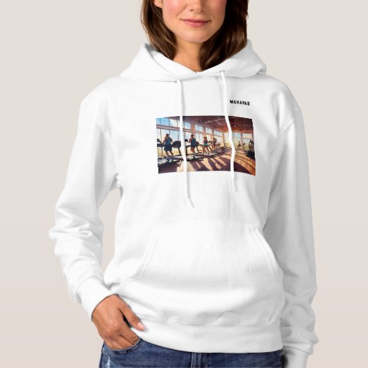 Pull À Capuche Croquis de séance de gym (Devant)