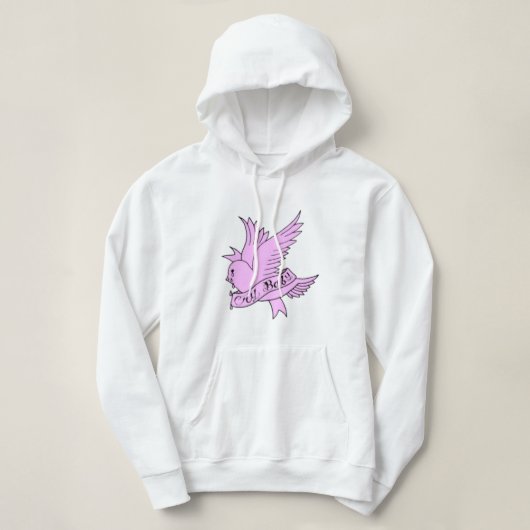 Pull À Capuche Crybaby Lil Peep rose (Design devant)