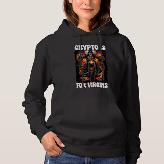 Pull À Capuche Crypto Est Pour Virgins Cringe Skeleton (Devant)