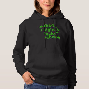 Pull À Capuche Cuisses Épaisses Vibes Chanceuses Saint-Patrick
