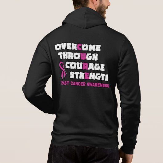Pull À Capuche CURE...Cancer du sein (Dos)