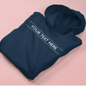 Pull À Capuche Custom Basic Dark Navy Blue Ajouter votre texte Fe