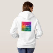 Pull À Capuche Custom Text Upload Your Logo Womens Double Sided (Dos entier)