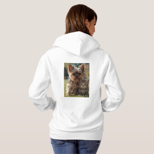 Pull À Capuche Customized with two photos (Dos entier)