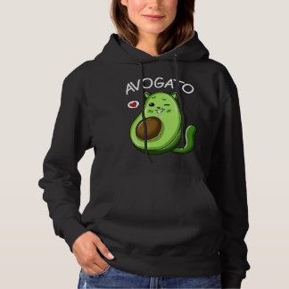 Pull À Capuche Cute Avogato Teens Graphic Avocado Cat Womens Men