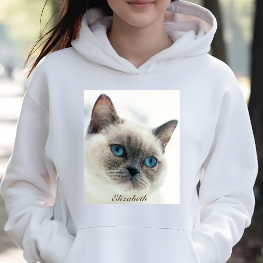Pull À Capuche Cute Chien Chat & Animal Photo Personnalisée