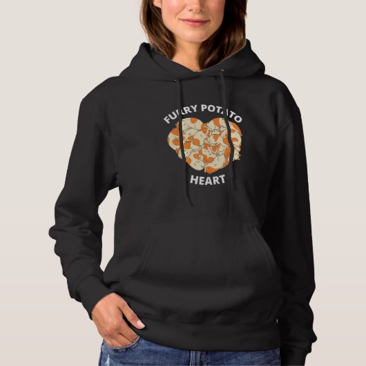 Pull À Capuche Cute Guinée Coeur Coeur Feu Potato 4 (Devant)
