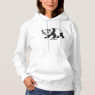 Pull À Capuche Cute happy panda bear with flower cartoon