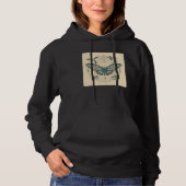 Pull À Capuche Cute Moth Butterfly Moon Illustration Flowers Wome (Devant)