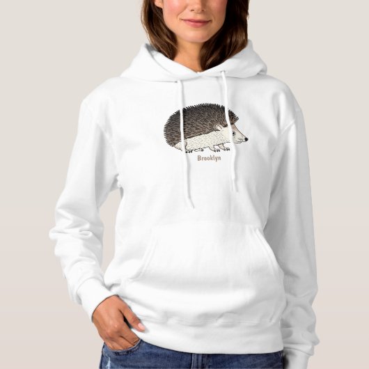 Pull À Capuche Cute prickly hedgehog cartoon (Devant)
