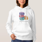 Pull À Capuche Cute Rainbow Macaroons In Watercolor (Devant)