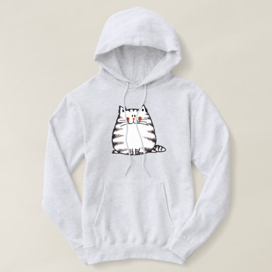 Pull À Capuche Cute Tabby Cat - Kawaii kitty pour amoureux de les (Design devant)