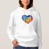 Pull À Capuche Cute Watercolor Rainbow (Devant)
