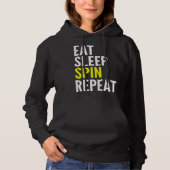 Pull À Capuche Cycling Eat Sleep Spin Repeat (Devant)