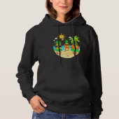 Pull À Capuche Dabbing Pineapple Sunglasses Hawaii Beach Palm Tre (Devant)