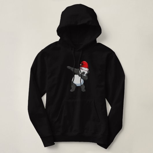 Pull À Capuche Dabing Panda Santa Hat mignonne Hommes Panda Ours  (Design devant)