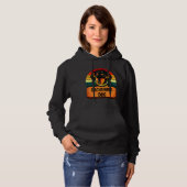 Pull À Capuche Dachshund Chien couleurs rétro (Devant entier)