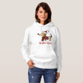Pull À Capuche Dachshund Chien d'Hiver (Devant entier)