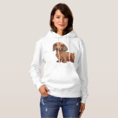 Pull À Capuche Dachshund Chien mignonne (Devant entier)